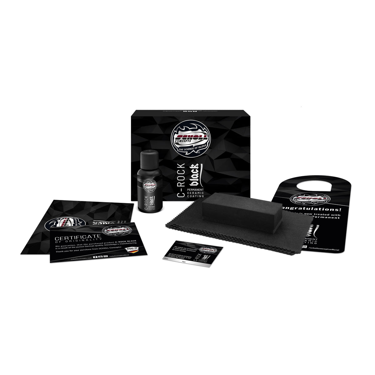 SCHOLL Concepts C-ROCK BLACK Permanent Ceramic Coating Bundle