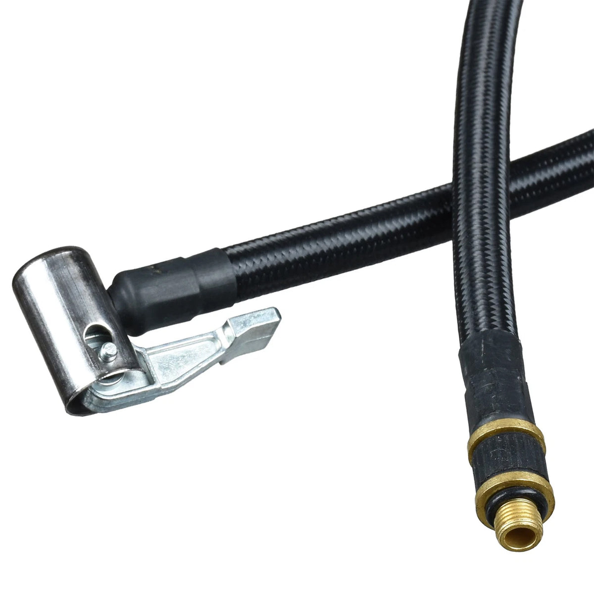 Dettaglio raccordi del tubo IK SPRAYERS Compressor Hose con attacco in metallo e filettatura, progettato per connessione sicura a compressori esterni
