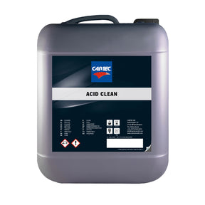 Tanica da 10 litri di CARTEC Acid Clean – potente detergente acido per la rimozione di contaminazioni e sporco ostinato dalle superfici dell'auto, ideale per una pulizia profonda.