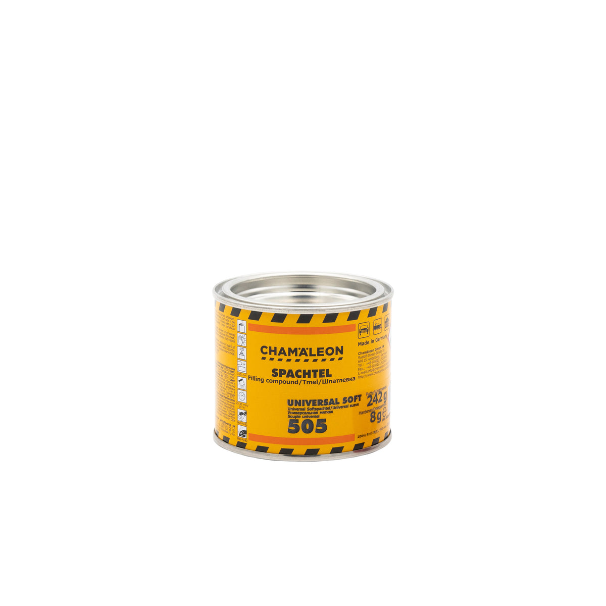 Barattolo di Chamaleon Super Soft Putty per una stuccatura liscia e senza imperfezioni.