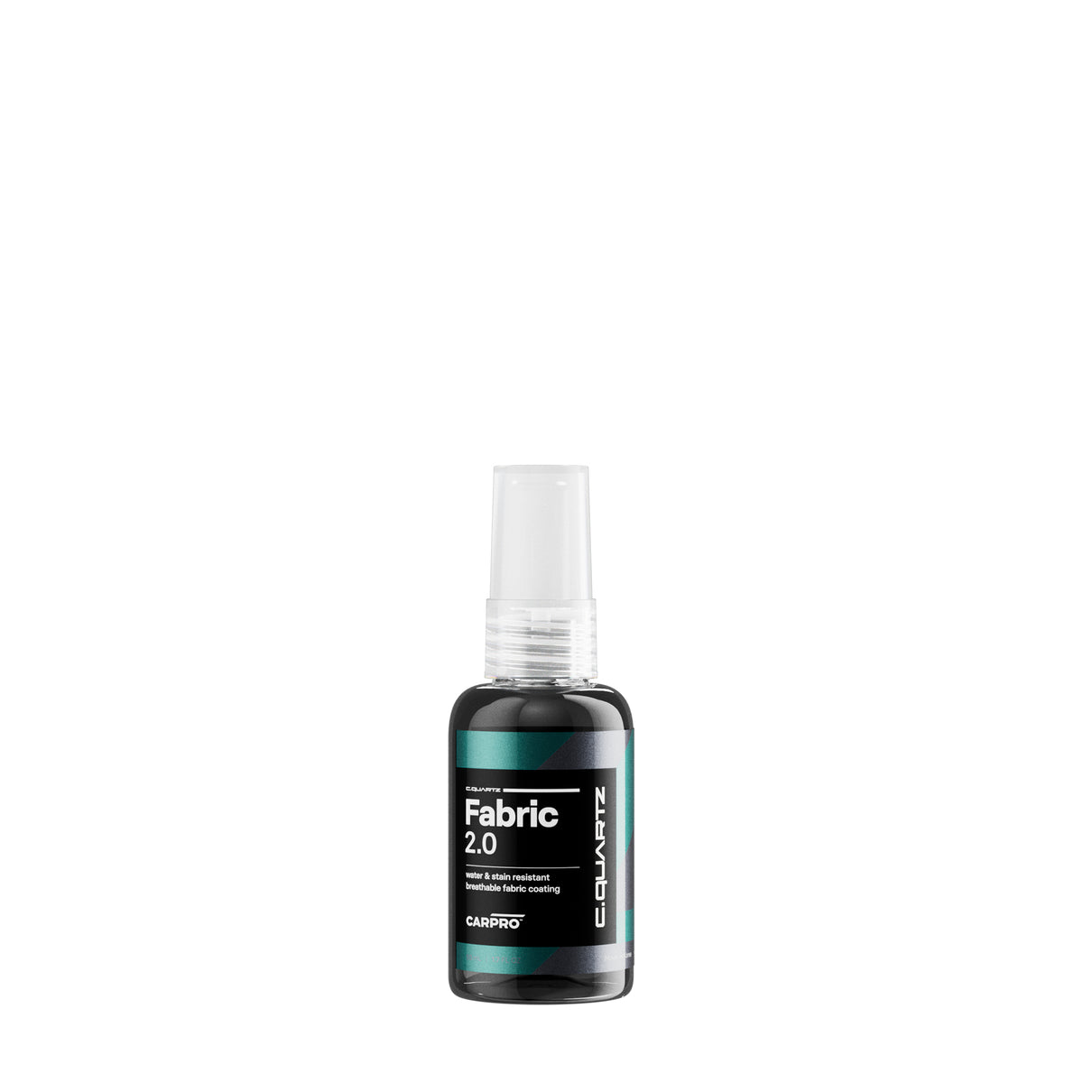 Flacone spray di CARPRO C.QUARTZ Fabric 2.0, un rivestimento traspirante e resistente alle macchie per la protezione dei tessuti.