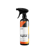 Flacone di detergente CARPRO Bug Out con erogatore spray, progettato per rimuovere rapidamente e in modo efficace i residui di insetti dalla carrozzeria del veicolo