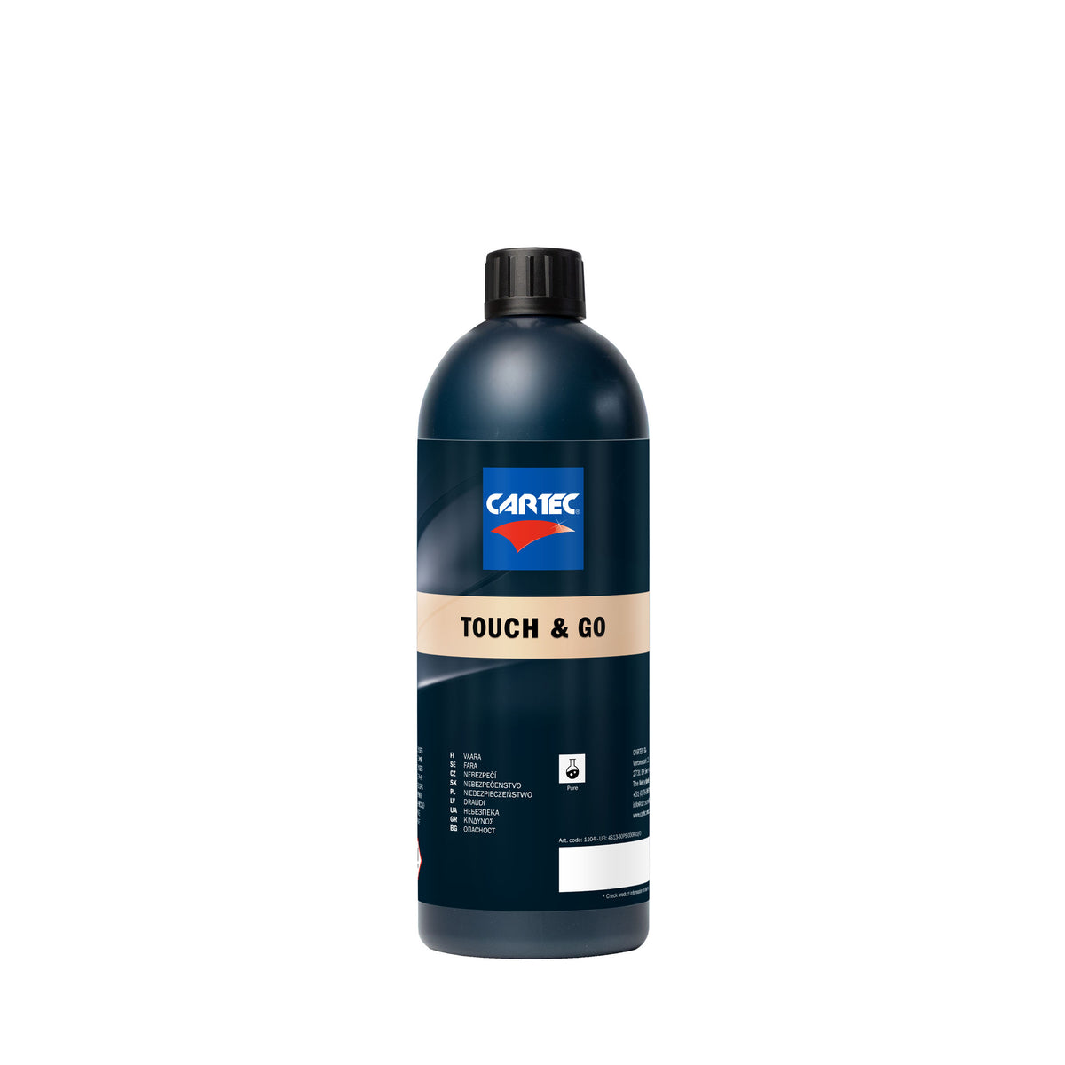 Bottiglia di CARTEC Touch & Go per lavaggio rapido senza risciacquo.