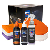 Kit lucidatura CARTEC con Rapid Cut 4000, Final Cut 9000, Hybrid Wax, tamponi e panni in microfibra