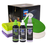 Kit lucidatura CARTEC con Rapid Cut 3000, Final Cut 9000, Hybrid Wax, tamponi e panni in microfibra