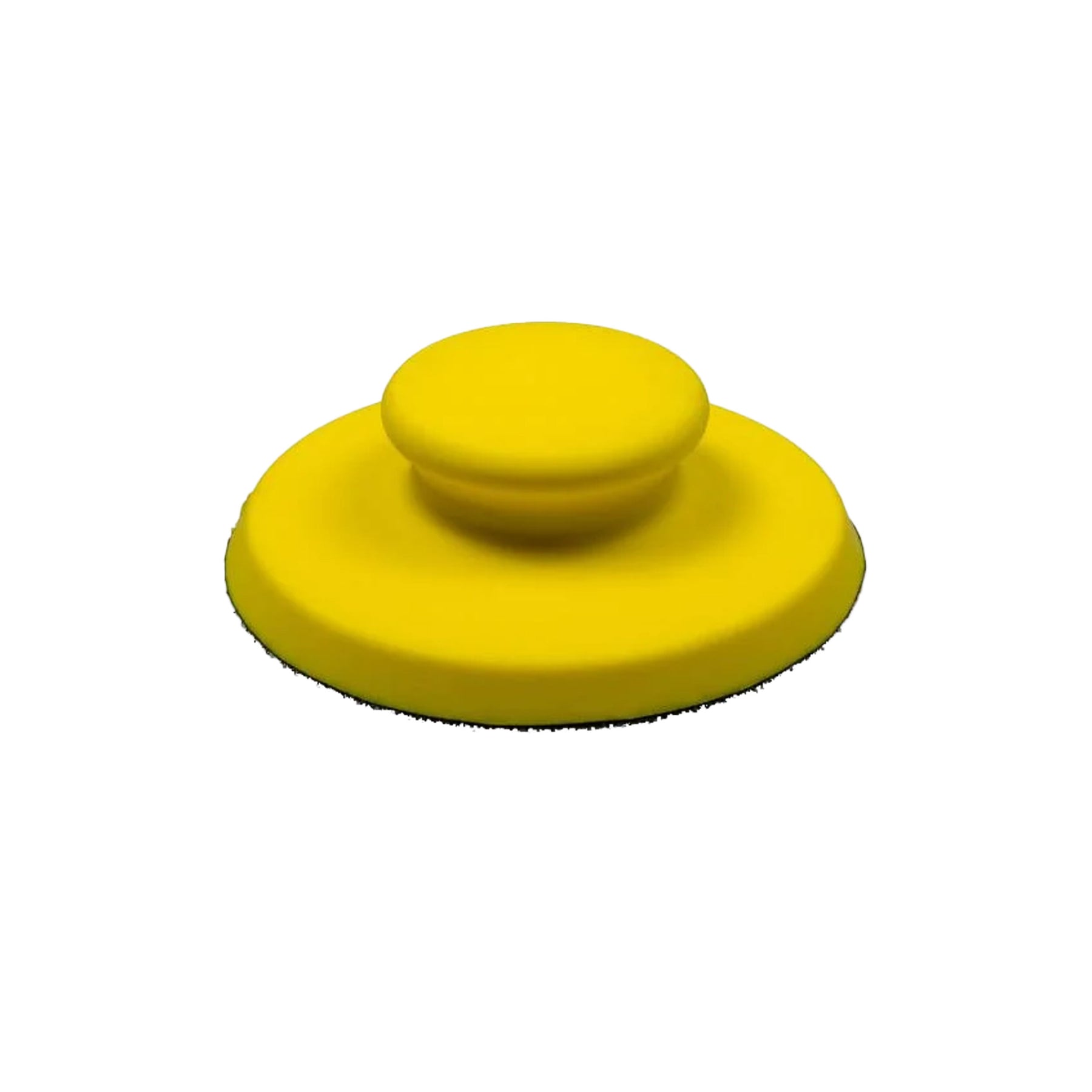  Applicatore ergonomico giallo per tampone e clay pad, ideale per una decontaminazione precisa della carrozzeria.