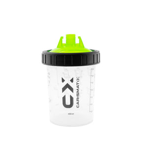 Tazza CARISMATIX Paint Spray Cup da 400ml con scala graduata e tappo verde per preparazione vernice