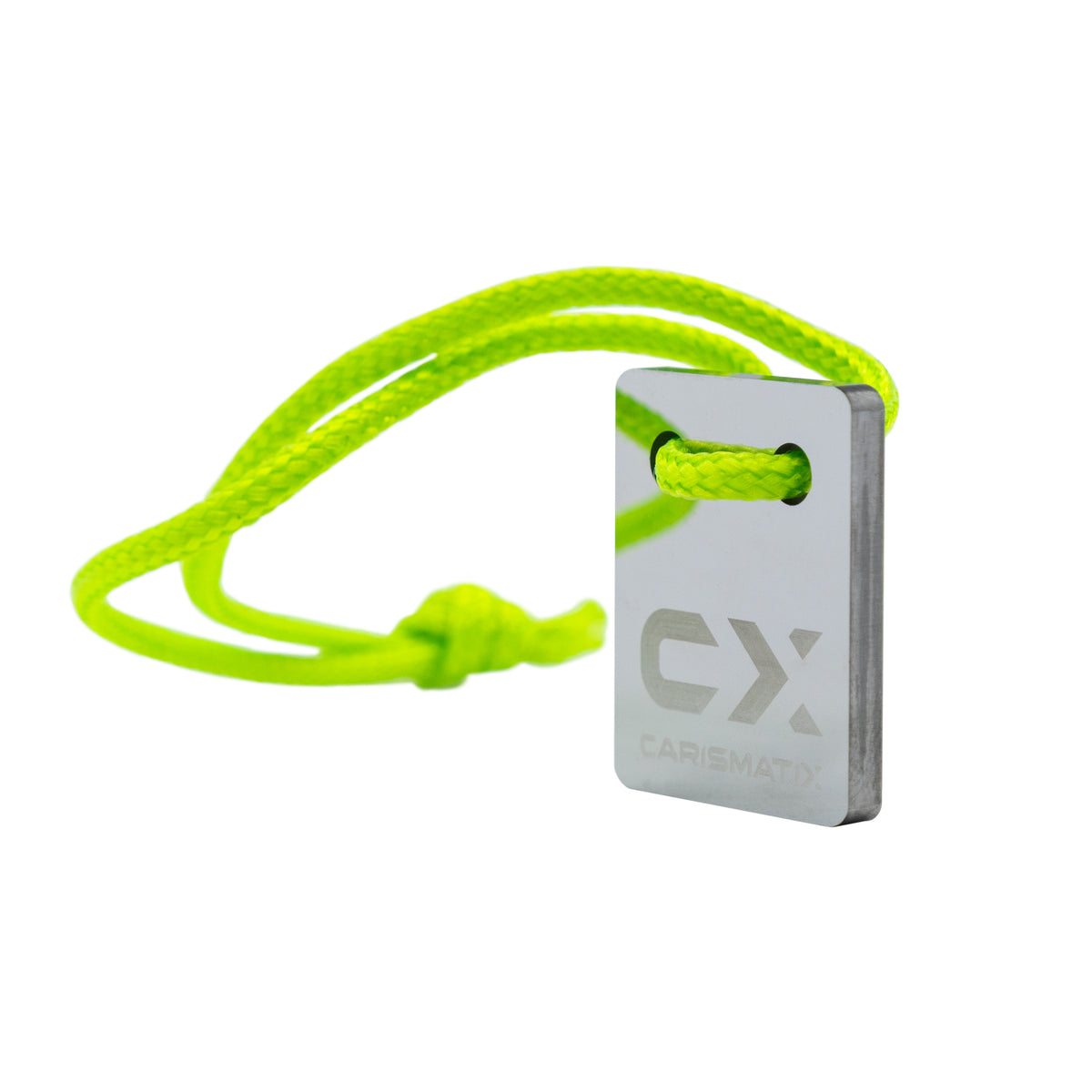 Lametta in carburo di tungsteno Carismatix XBlade con laccetto verde fluo, ideale per Detailers nella rimozione precisa di difetti di verniciatura.