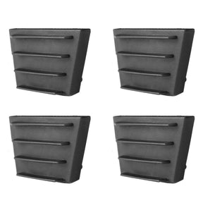 Set di quattro ricambi neri per Griglia Dirt Lock, progettati per migliorare la presa e garantire un lavaggio sicuro ed efficiente.