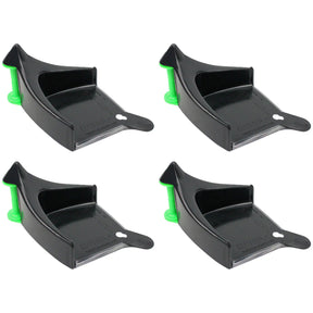 Set di quattro Hose Guide neri Detail Guardz con perni verdi, progettati per evitare grovigli del tubo e proteggere le superfici durante il lavaggio auto.