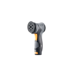 Vista frontale della lucidatrice ShineMate EB212 cordless con impugnatura ergonomica e platorello in velcro