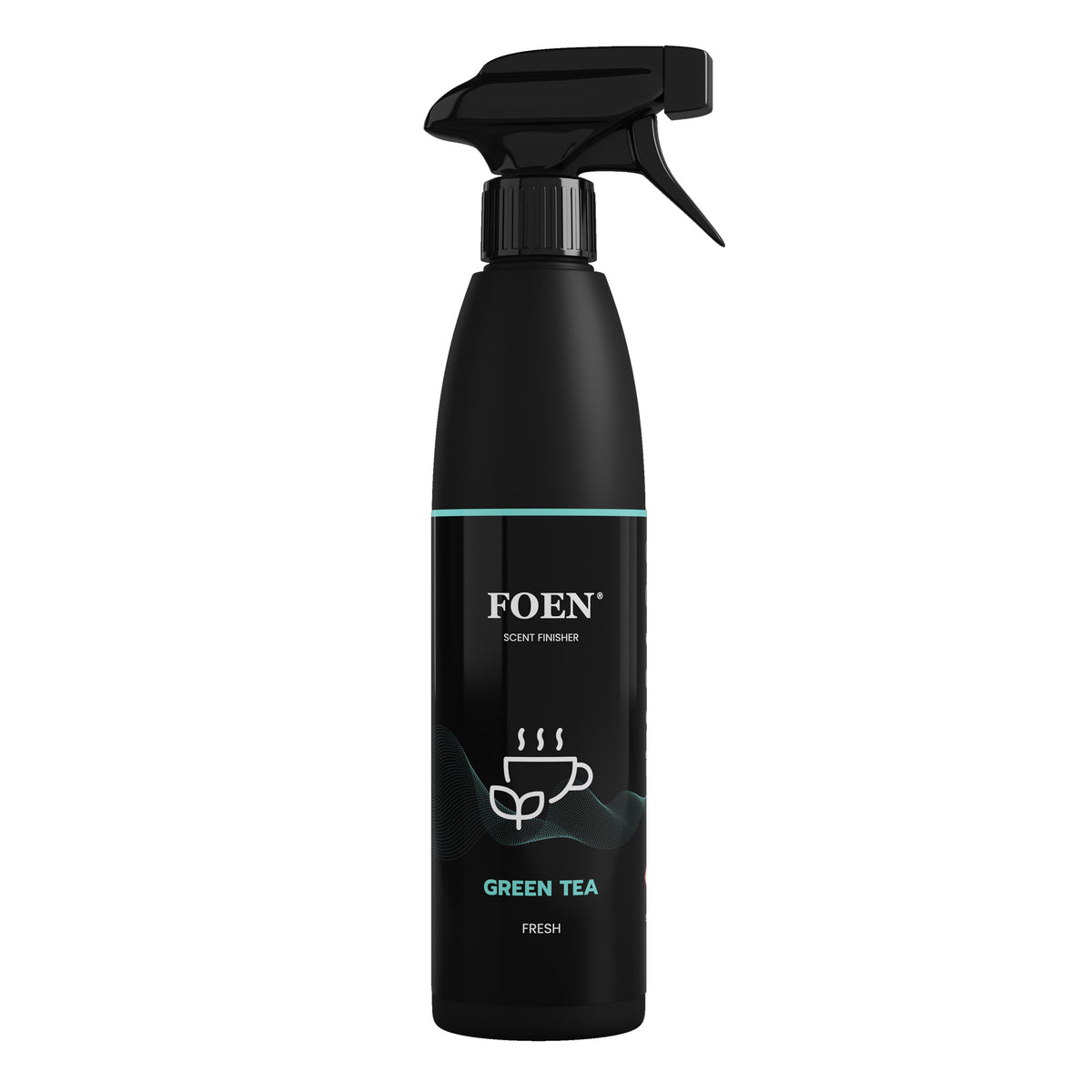 Bottiglia di FOEN Green Tea Profumo Spray, deodorante auto con fragranza fresca e rilassante di tè verde, ideale per rinfrescare e profumare l'interno del veicolo.
