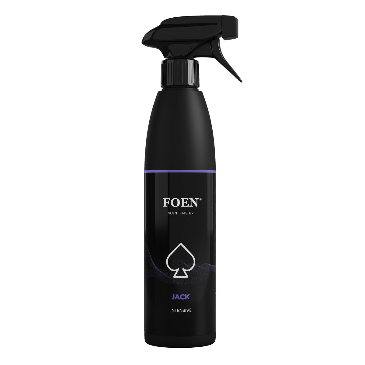 Bottiglia di FOEN Jack Profumo Spray, deodorante auto con fragranza energica e avvolgente, ideale per rinfrescare e profumare l'interno del veicolo.