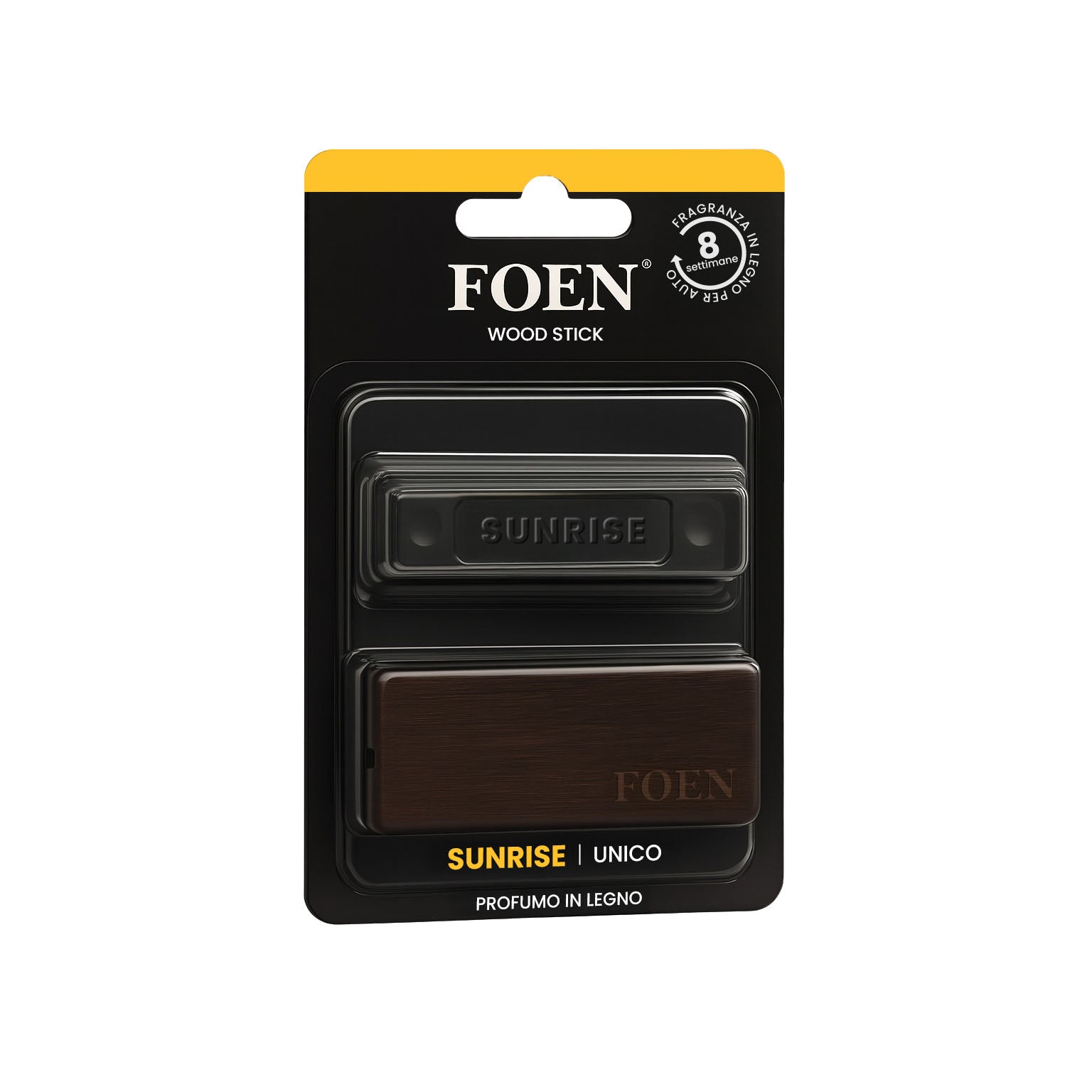 Ricarica profumo auto FOEN Wood Stick Sunrise, fragranza in legno per Detailers, durata fino a 8 settimane