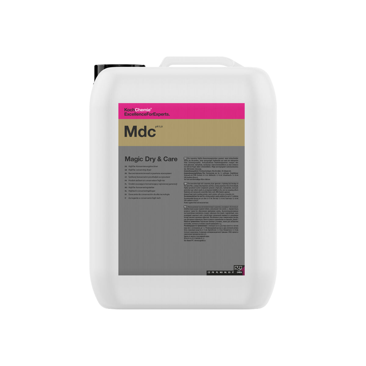 Koch-Chemie Mdc Magic Dry & Care cera idrofobica per asciugatura rapida in impianti di autolavaggio