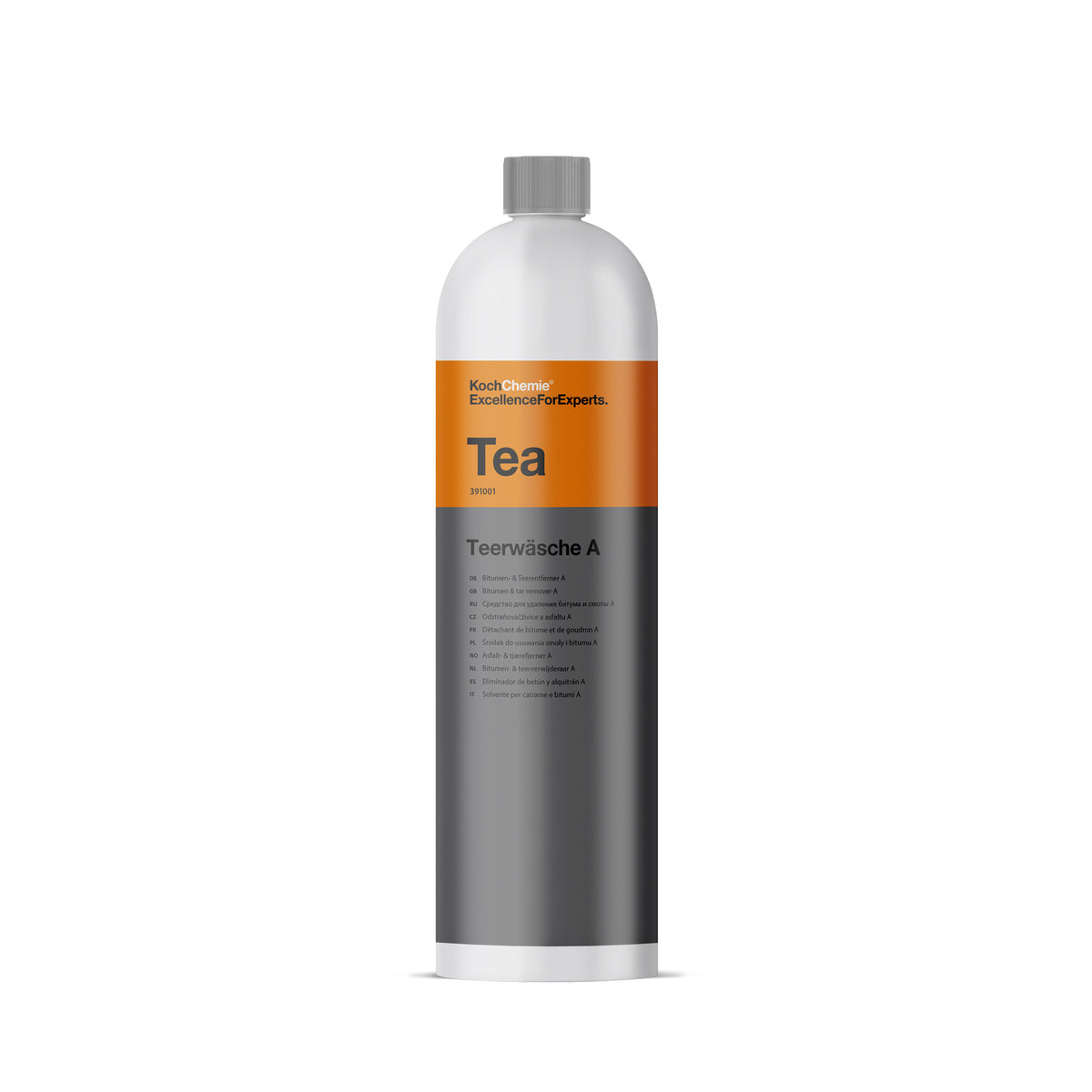 Bottiglia Koch Chemie Teerwäsche A (Tea) da 1 litro con etichetta arancione per rimozione professionale di catrame e bitume