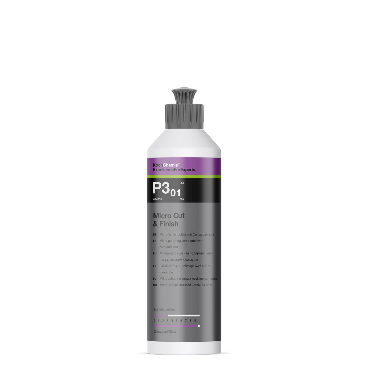 flacone Micro Cut & Finish P3.01 Koch-Chemie polish lucidante con micro abrasivi e cera per finitura vernici scure e sensibili