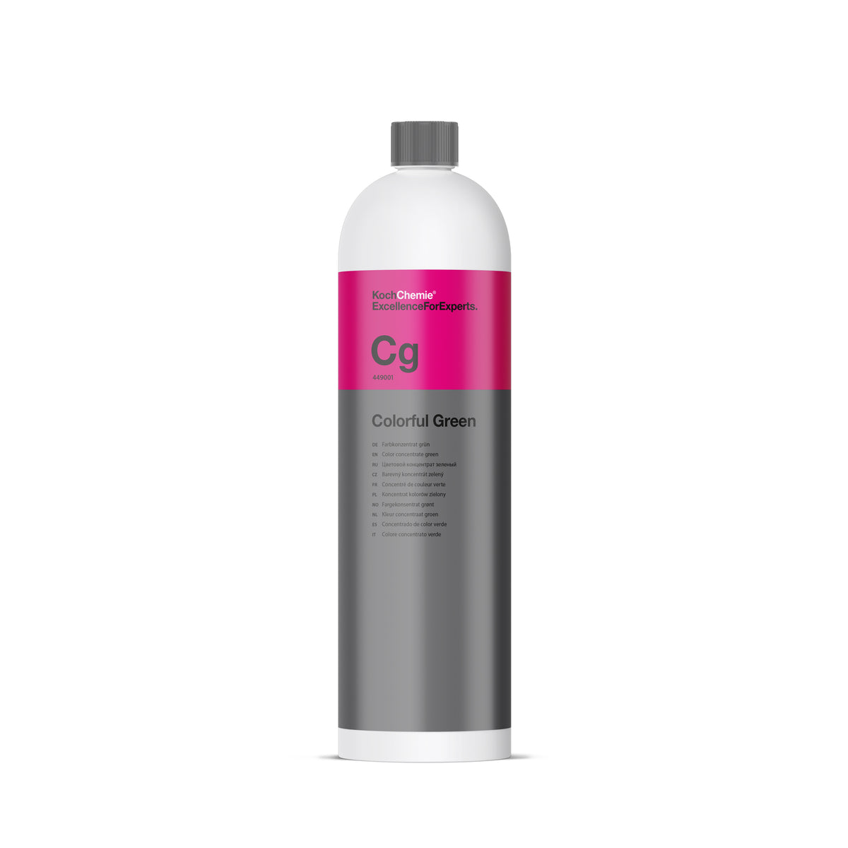 Bottiglia Koch Chemie Colorful Green 1L, shampoo auto concentrato con schiuma verde brillante