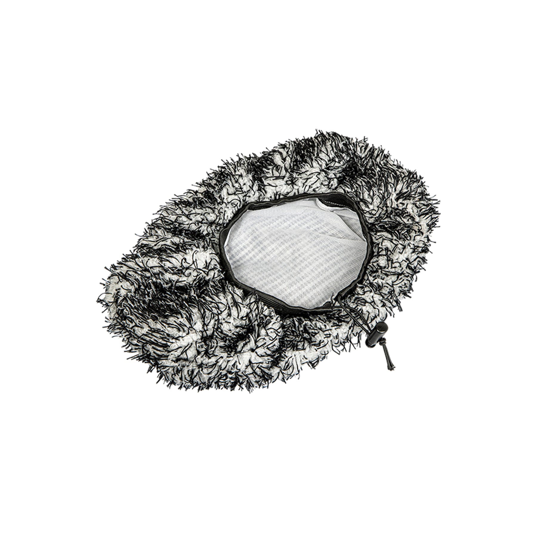 Koch-Chemie Brush Cover in microfibra nera e bianca, con chiusura regolabile