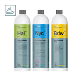 Kit Koch-Chemie con Hull PreCleaner alkaline, No Yellow Cleaner e Boat Descaling Wash per pulizia barca pre-rimessaggio invernale