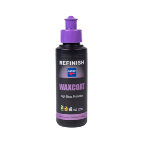 Bottiglia di CARTEC Waxcoat per protezione e brillantezza auto, ideale per risultati duraturi e professionali.