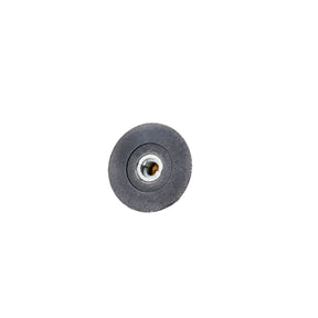 Vista superiore del platorello ShineMate Ø50 mm con superficie abrasiva e attacco Roll Lock, pensato per levigature di precisione su piccole superfici.