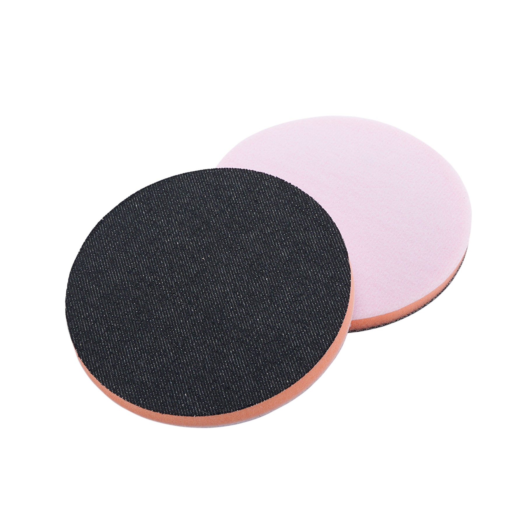 ShineMate Denim Pad grana 2000, con superficie abrasiva nera e base rosa, progettato per la rimozione delicata di difetti superficiali su vernice auto.






