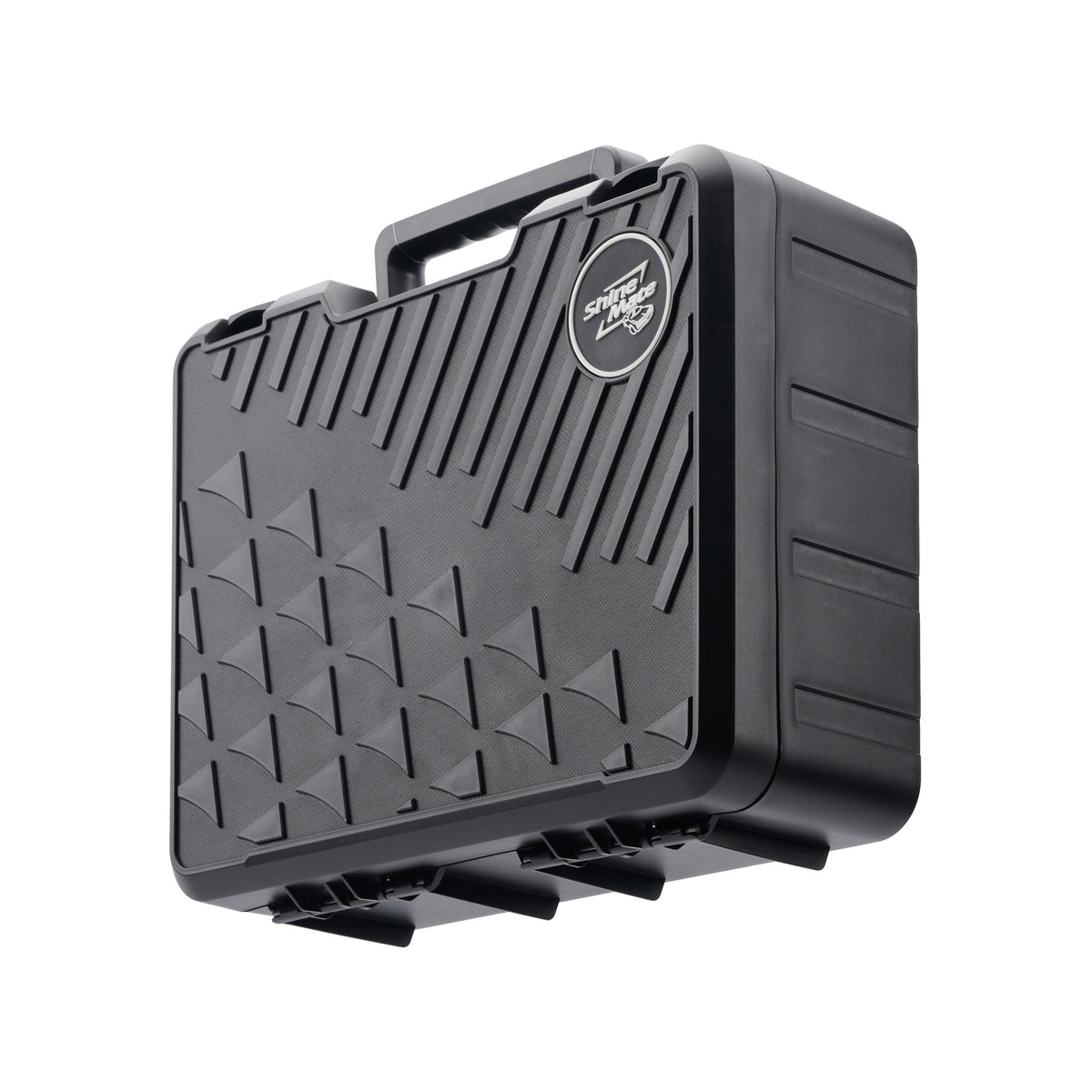 aligia rigida antiurto SHINEMATE, ideale per il trasporto sicuro di strumenti e attrezzature delicate.