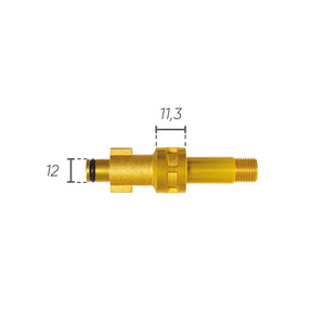  Adattatore in alluminio IDROBASE G1/4M, compatibile con tipo Portotecnica, Faip e Bosch, perfetto per connessioni rapide e sicure nelle attrezzature professionali.