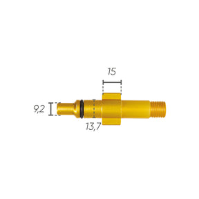 Adattatore lancia schiuma IDROBASE tipo Lavorwash, Comet e Parkside, perfetto per connessioni rapide e sicure nelle attrezzature professionali.