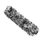 Cover in microfibra nera e bianca per spazzola Flex Brush, ideale per la pulizia delicata dei cerchi auto anche nelle aree più difficili.