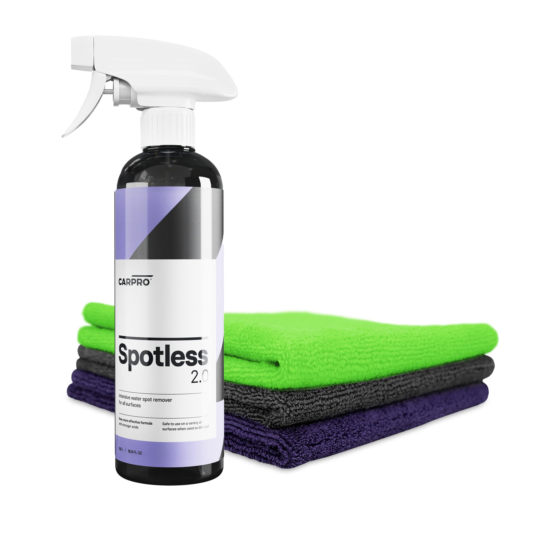 CarPro Spotless Kit Rimozione Calcare per eliminare macchie d'acqua e calcare dalle superfici auto.