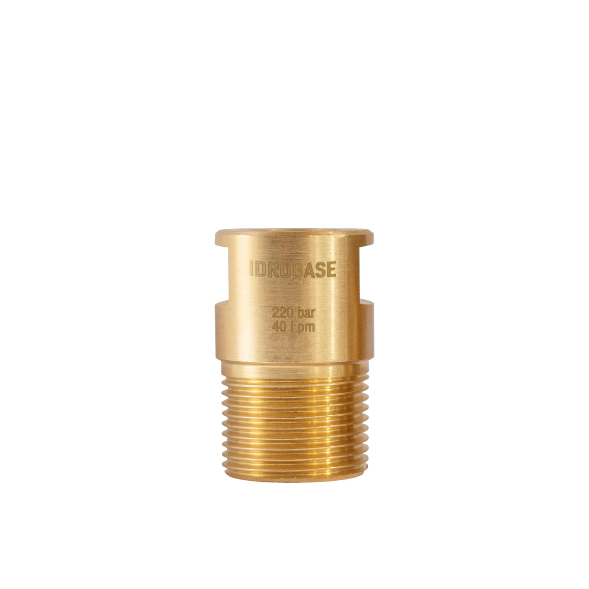  IDROBASE nipplo ottone M22x1,5M I14 lungo G1/4F per connessioni sicure nel detailing auto.