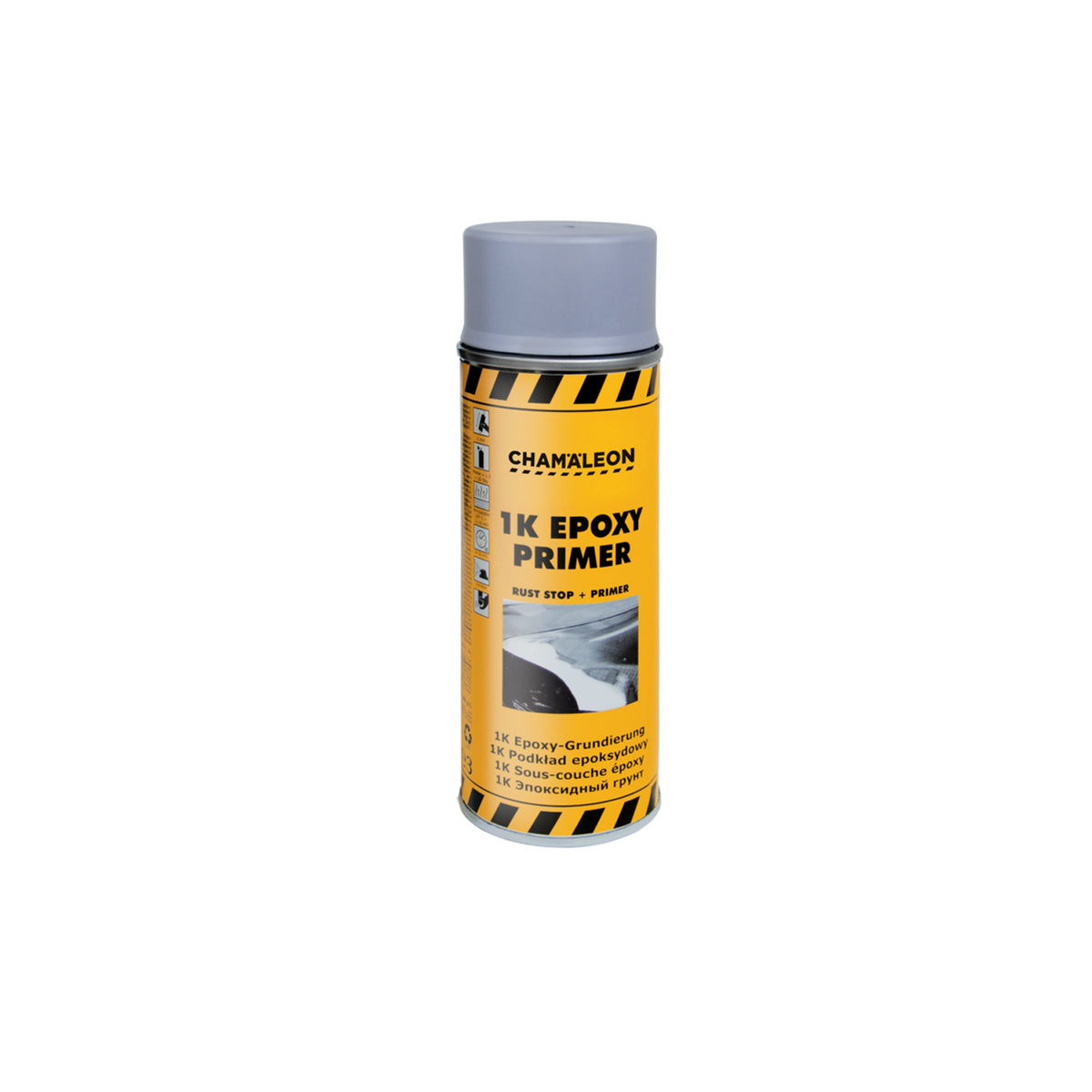 Chamaleon Aerosol Epoxy Primer, primer epossidico spray di alta qualità per protezione e adesione eccellente su varie superfici.