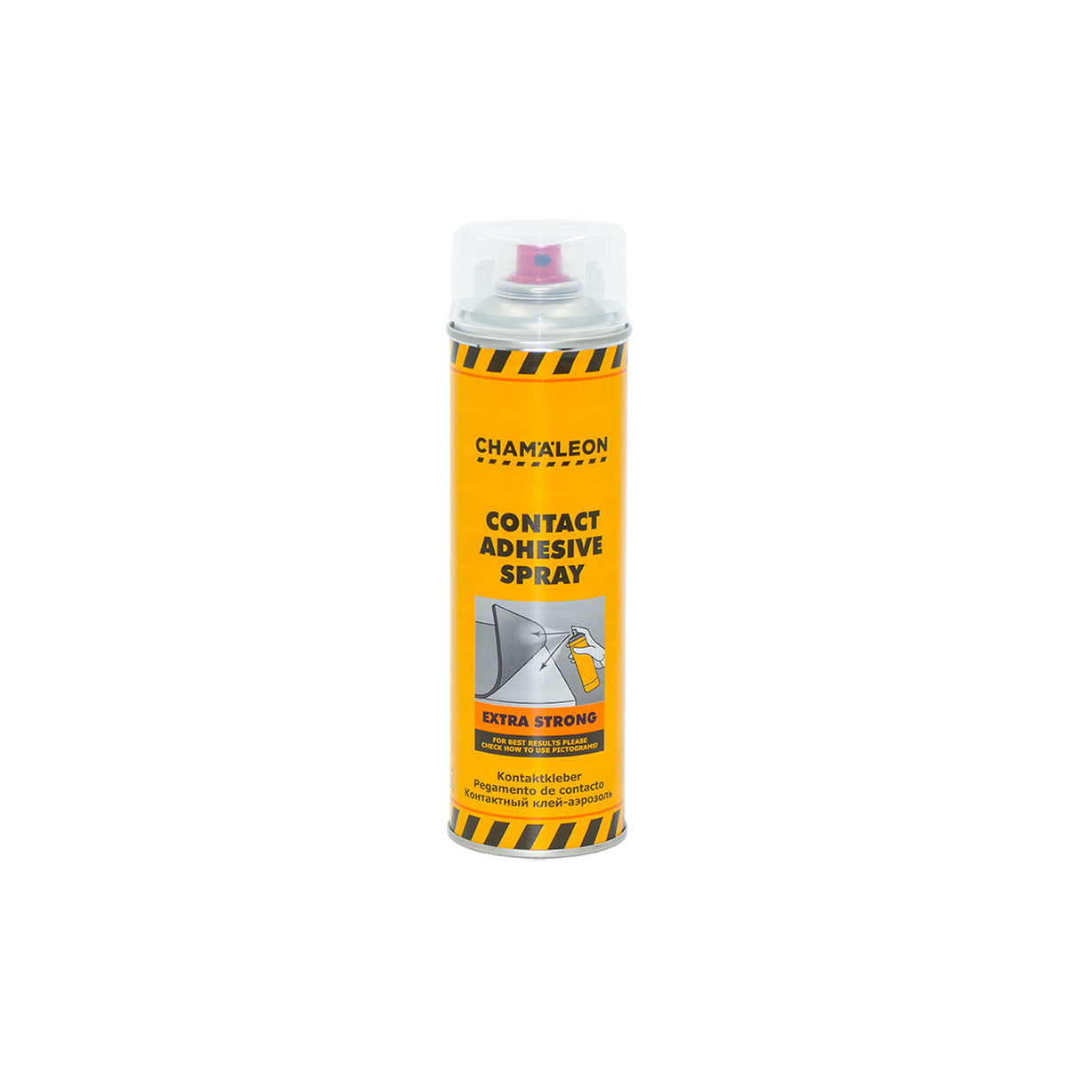 Chamaleon Aerosol Contact Adhesive Extra Strong, adesivo spray super resistente per fissaggi duraturi su varie superfici.