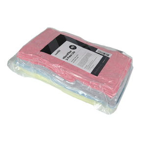 Confezione di panni in microfibra CARPRO 2Face Lite, contenente panni di vari colori (giallo, azzurro, grigio, rosa), ideali per una pulizia delicata e profonda del veicolo, perfetti per detailers professionisti.