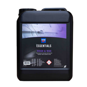 Tanica di CARTEC Wash & Wax da 5 litri, shampoo auto con cera per lavare e lucidare in un solo passaggio.