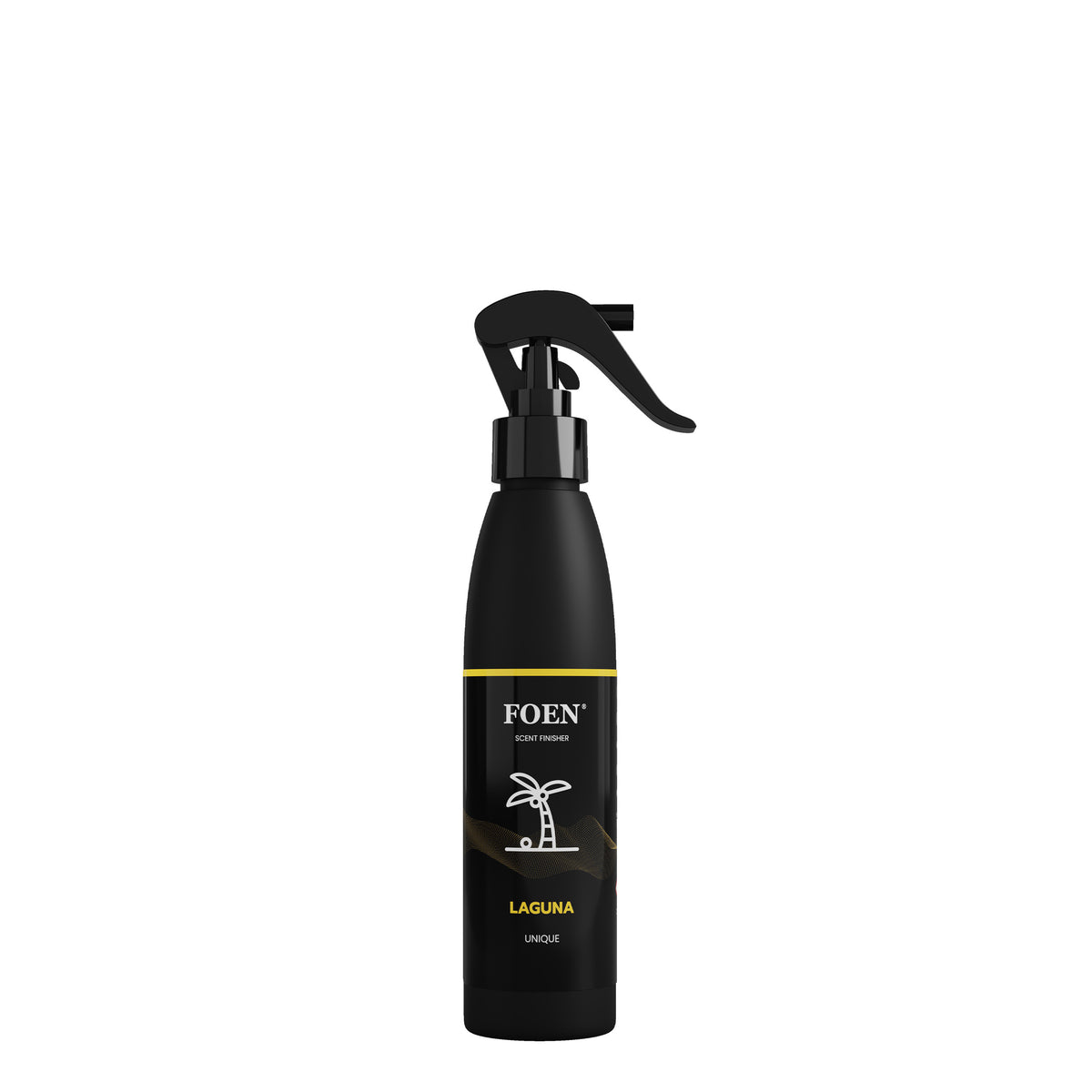 Bottiglia di FOEN Laguna Profumo Spray, deodorante auto con fragranza esotica e marina, ideale per rinfrescare e profumare l'interno del veicolo.