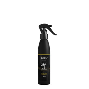 Bottiglia di FOEN Laguna Profumo Spray, deodorante auto con fragranza esotica e marina, ideale per rinfrescare e profumare l'interno del veicolo.