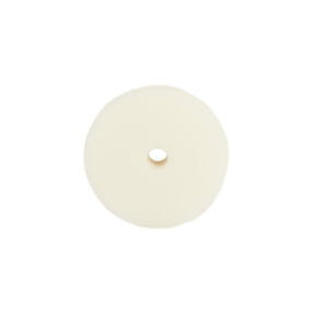 Tampone di lucidatura CARTEC bianco soft per lucidatrice rotorbitale, ideale per una finitura delicata e uniforme.
